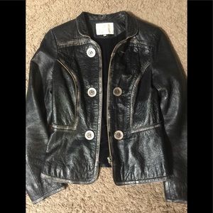 Metallic leather jacket. Size m. Perfect condition